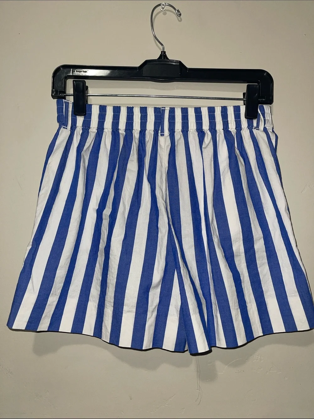 J. Crew Blue and White Vertical Stripe Shorts Cotton Mid to High Rise size 0